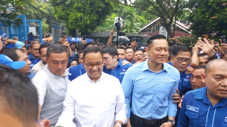 Anies Tiba di Kantor DPP Partai Demokrat, Disambut Yel-Yel Kemenangan