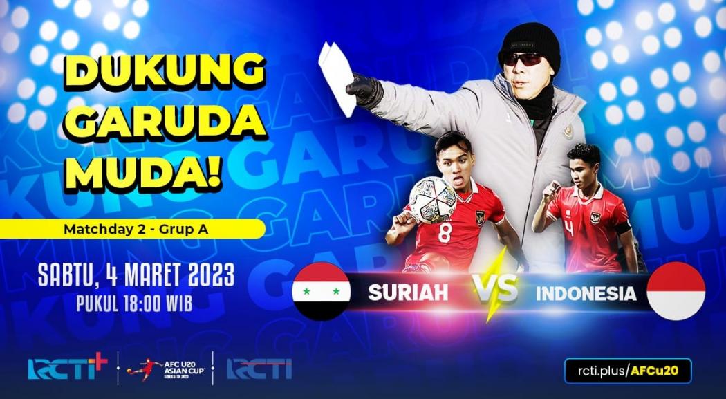 Link Streaming Timnas Indonesia U-20 vs Suriah di Piala Asia U-20 2023 Gratis