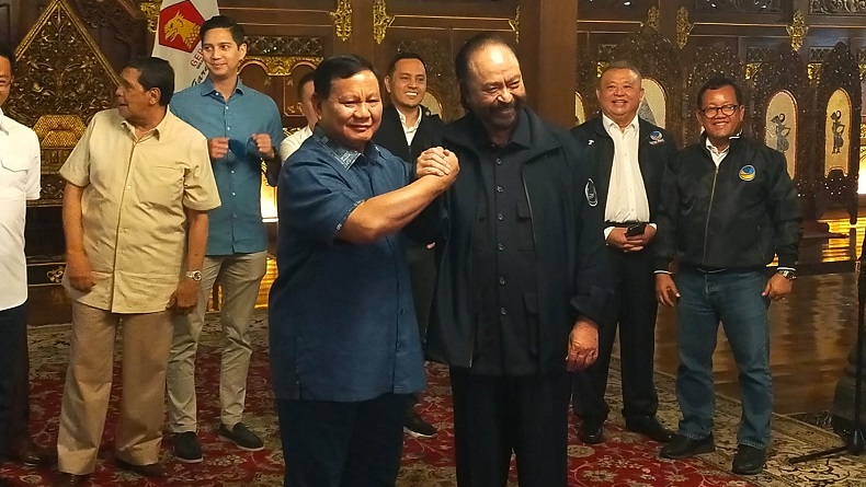 Prabowo Cerita Kedekatan dengan Surya Paloh: Sahabat Waktu Kita Masih Muda