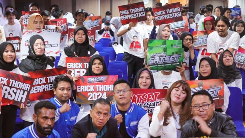 Relawan Satset Deklarasi Dukungan ke Erick Thohir untuk Maju Pilpres 2024