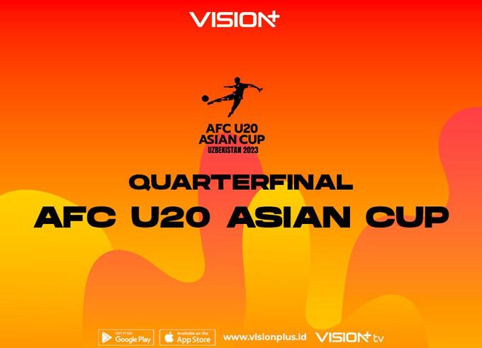 Saksikan Perempat Final Piala Asia U-20 2023, Dukung Tim Jagoan Anda di Vision+