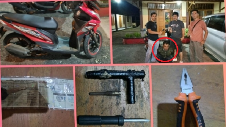 Pencuri Motor yang Beraksi di Jampangkulon Sukabumi Ditangkap di SPBU Ciareuy