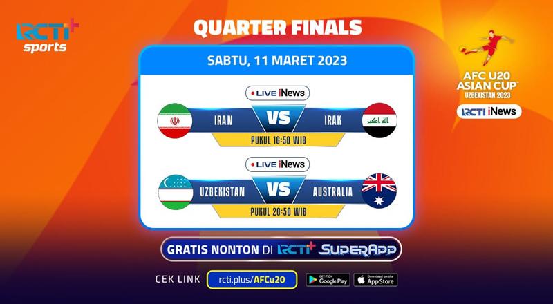 Link Live Streaming Uzbekistan Vs Australia Perempat Final Piala Asia U-20 2023 Malam Ini