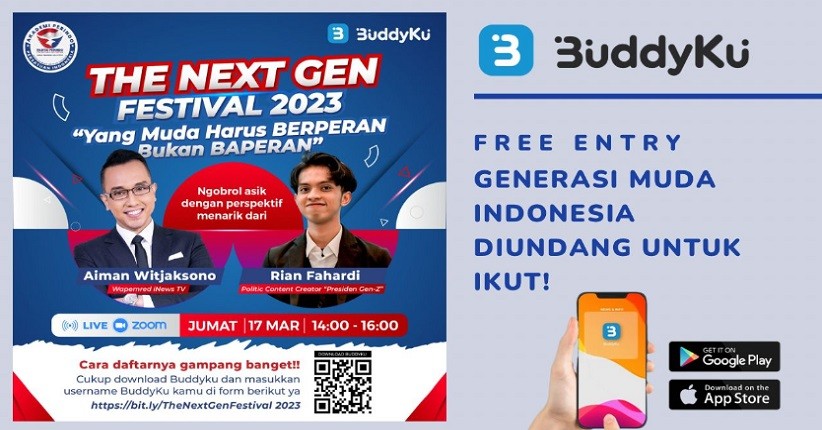 Ikuti Secara Gratis! The Next Gen Festival 2023: yang Muda Harus Berperan Bukan Baperan