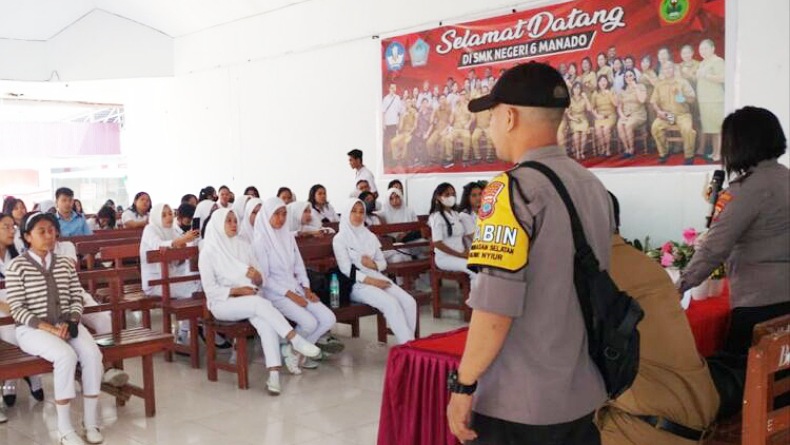 Sosialisasi Penerimaan Anggota Polri Tahun 2023, Polresta Manado Datangi Sekolah