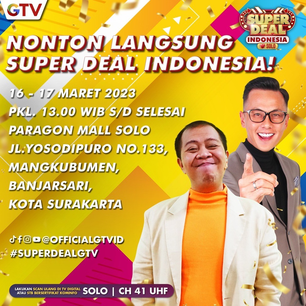 Besok! Ayo Warga Solo Ramaikan Super Deal Indonesia Love Solo Bareng Andhika Pratama
