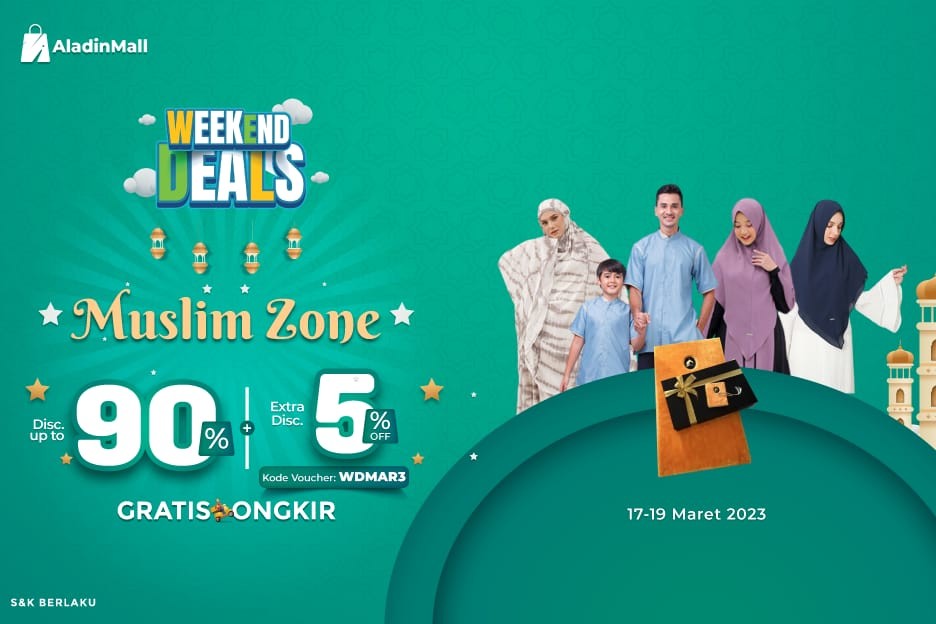 Sambut Ramadan dengan Belanja Pakaian Muslim di AladinMall, Diskon hingga 90% + 5% + Gratis Ongkir!