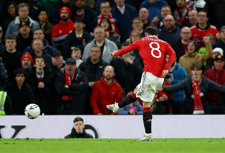 Hasil Piala FA: Brace Bruno Fernandes Antar Man United Hajar Fulham