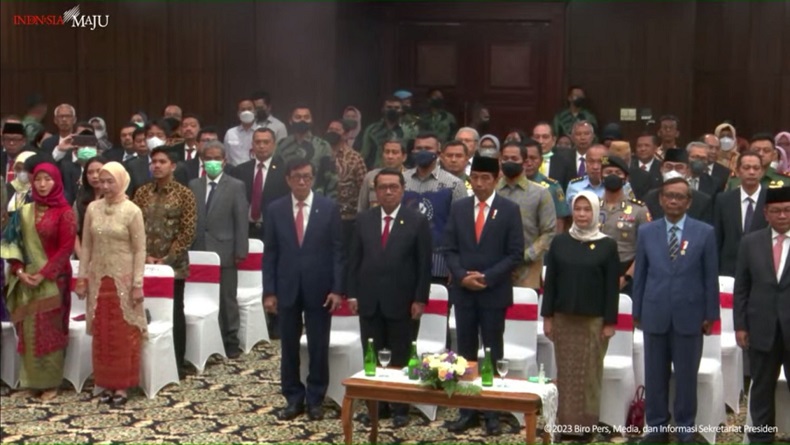 Presiden Jokowi Hadiri Pengucapan Sumpah Ketua MK 2023-2028 Anwar Usman