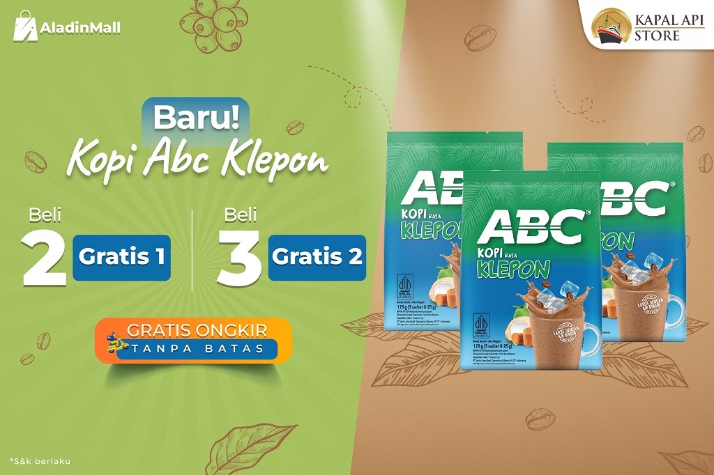 Beli ABC Kopi Rasa Klepon di AladinMall Bebas Pilih Promo + Gratis Ongkir! Buruan
