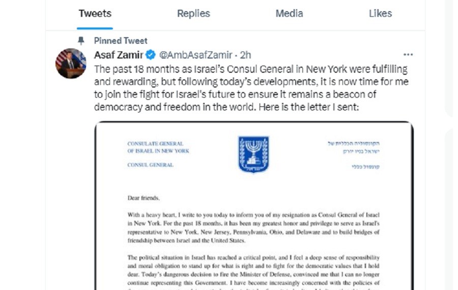 Situasi Politik Kacau, Diplomat Israel di AS Mundur usai Netanyahu Pecat Menteri Pertahanan