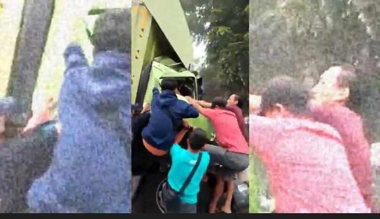 Kecelakaan Truk di Jalur Pantura Alas Roban, Evakuasi Sopir Terjepit Bodi Dramatis