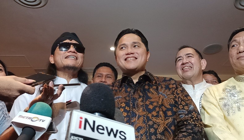 Sebelum Datangi Markas FIFA, Erick Thohir Sempatkan Nonton Indonesia Vs Burundi