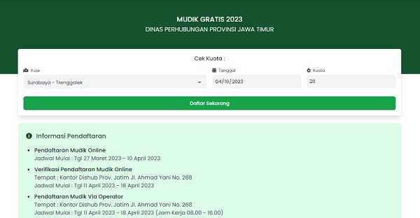 Mudik Gratis Jatim 2023: Cara Daftar, Link, Syarat, Jadwal dan Rutenya