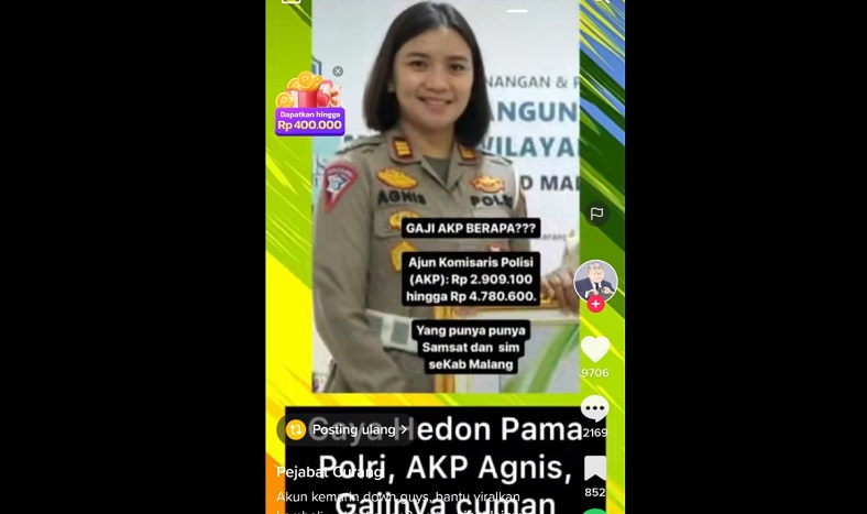 Pengunggah Video Kasatlantas Polres Malang AKP Agnis Bergaya Hidup Mewah Bisa Dipidana