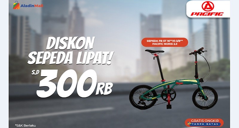 Cari Sepeda Lipat? Di AladinMall Aja, Ada Diskon Rp500.000 + Gratis Ongkir!
