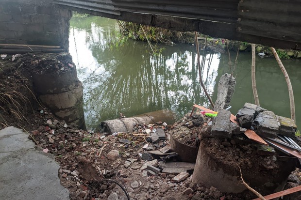  ORI Datangi Perum Griya Wirokerten Indah di Banguntapan Gegara Tanggul Sungai Longsor