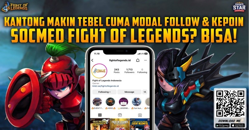Kantong Makin Tebel Cuma Modal Follow dan Kepoin Social Media Fight of Legends? Bisa!