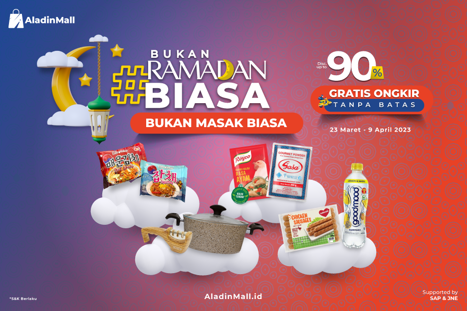 Bikin Makanan Jadi Makin Semangat karena Ada Diskon Perlengkapan Masak sampai 90% + Gratis Ongkir di AladinMall!