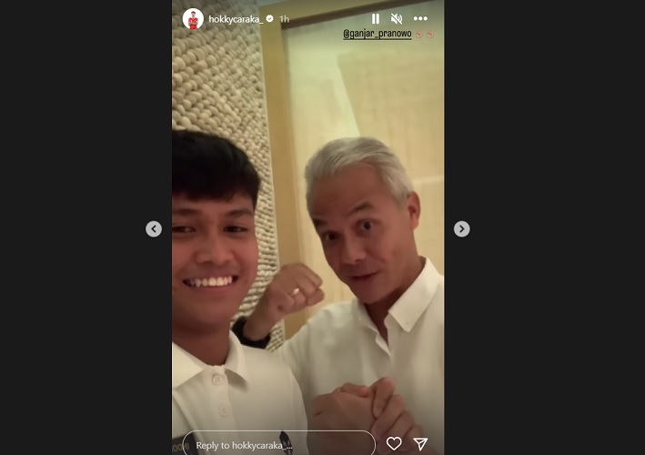 Hokky Caraka Bertemu Ganjar Pranowo, Begini Suasananya