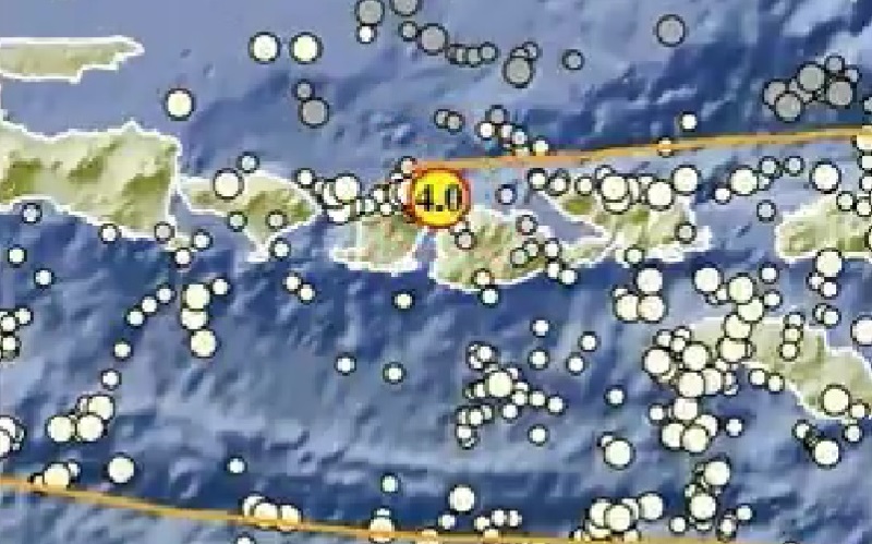 Gempa Terkini M4,0 Guncang NTB, Kedalaman 10 Km