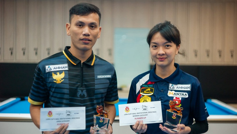 Mantap! Dua Pebiliar Indonesia Runner Up Lion Cup 9 Ball Invitational di Singapura