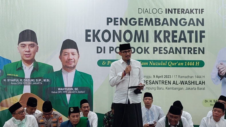 Sambangi Ponpes Al-Washilah Jakbar, Sandiaga Uno Diteriaki Calon Presiden