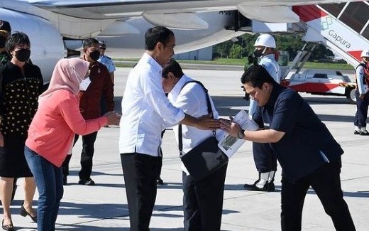 Usai Blusukan ke Pasar Bareng Ganjar Pranowo, Hari Ini Presiden Jokowi Tinjau Merak Bersama Erick Thohir