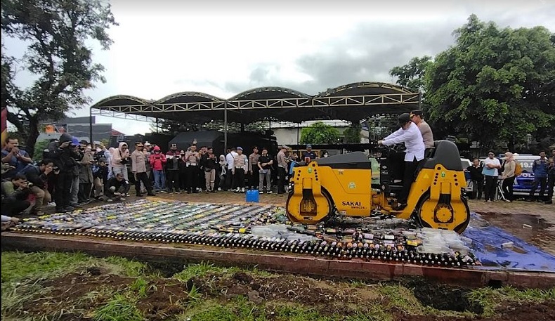 1.308 Knalpot Bising Dimusnahkan Polresta Bogor