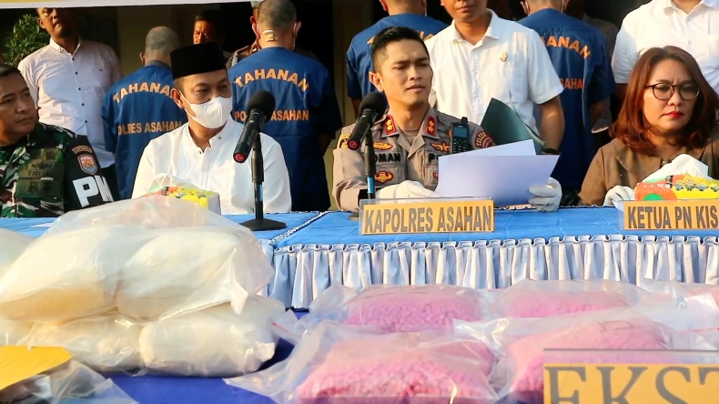 Polres Asahan Gagalkan Penyelundupan 20 Kg Sabu dari Malaysia, 4 Orang Ditangkap