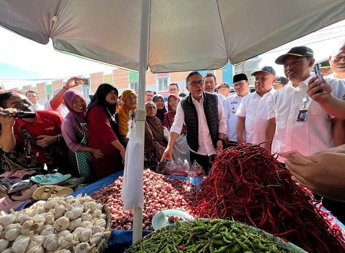 Mendag Cek Harga Bapok di Lampung, Harga Cabai Rawit Merah Sentuh Rp25.000 per Kg