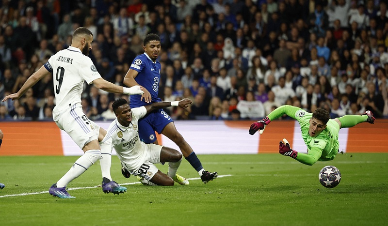 Hasil Liga Champions: Karim Benzema Cetak Gol, Real Madrid Libas 10 Pemain Chelsea