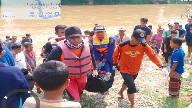 Perahu Terbalik di Sungai Bilah Labuhanbatu, Remaja Pencari Ikan Ditemukan Tewas