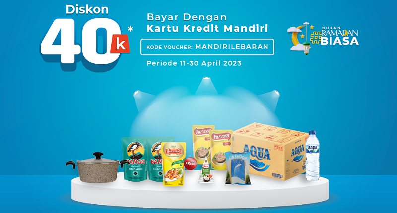 Kabar Gembira Buat Pengguna CC Mandiri, Ada Diskon Menarik + Gratis Ongkir di AladinMall Buat Beli Keperluan Lebaran!