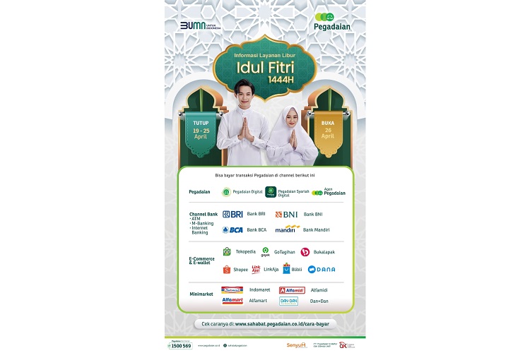 Libur Lebaran, Pegadaian Ajak Masyarakat Optimalkan Layanan Digital 