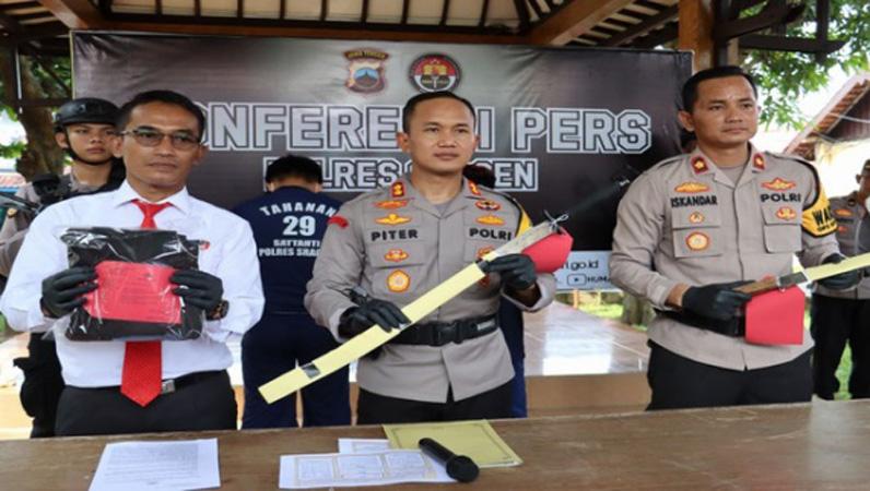 Viral Aksi 2 Pemuda Seret Pedang di Jalanan Sragen, Pelaku Ditangkap Polisi