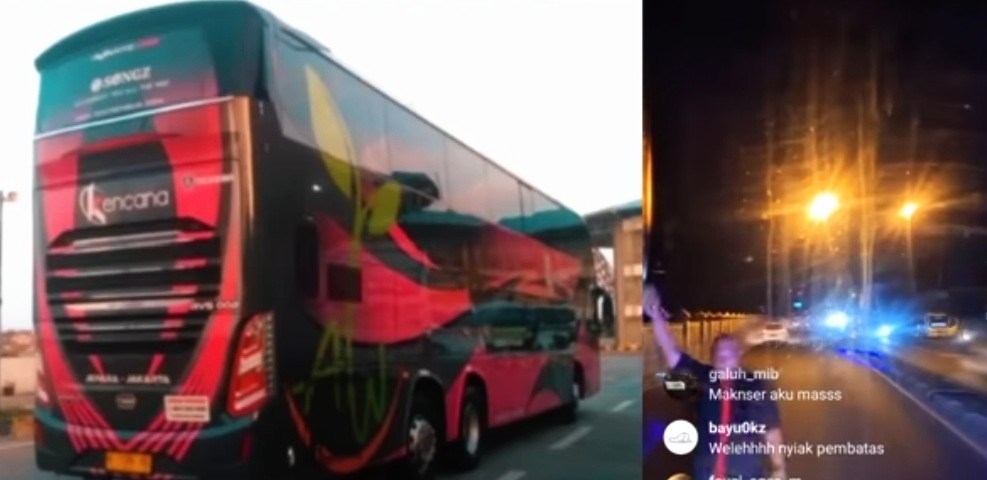 Bus Double Decker PO Kencana Tabrak Pembatas Jalan, Rian Mahendra Turun Tangan
