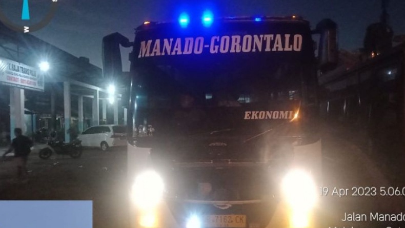 7 Bus dari Terminal Malalayang Manado Tujuan Gorontalo Bawa 189 Pemudik