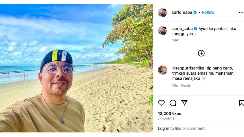 Ini Unggahan Terakhir Carlo Saba Vokalis Kahitna sebelum Meninggal Dunia, Banjir Ucapan Duka