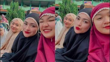 Potret Nathalie Holscher Sholat Idulfitri Bareng Adiknya yang Mualaf: Kesedihanku Terhapus