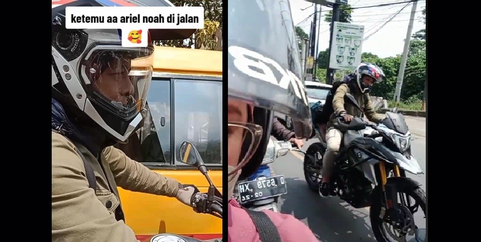 Ariel Noah Mudik Lebaran Pakai Bebek Kembali ke Jakarta Naik Moge: Panas Banget Ya