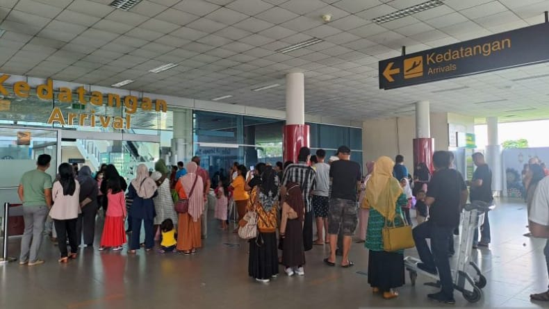 Penumpang di Bandara Pangkalpinang Meningkat H+3 Lebaran, Capai 4.098 Orang