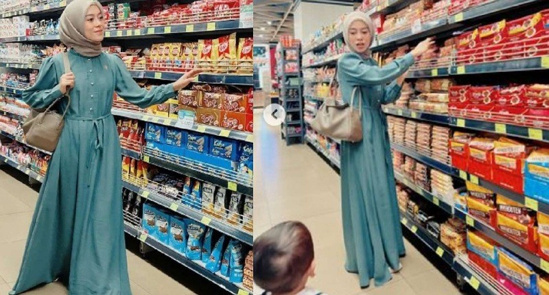 Gaya Lesti Kejora Jajan di Supermarket sambil Tenteng Tas Mewah Seharga Mobil 