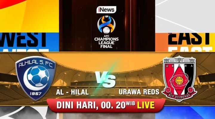 Saksikan Final Leg 1 AFC Champions League Al-Hilal vs Urawa Red Diamonds Dini Hari Ini Live di iNews