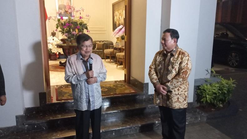 Satu Jam Berbincang dengan Jusuf Kalla, Prabowo: Banyak Nostalgia