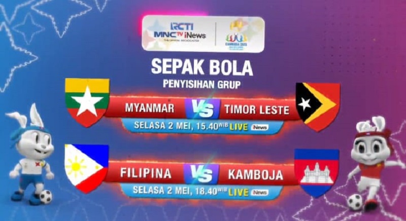 SEA Games 2023 Cabor Sepak Bola Hari Ini: Myanmar Vs Timor Leste, Kamboja Jumpa Filipina Live iNews