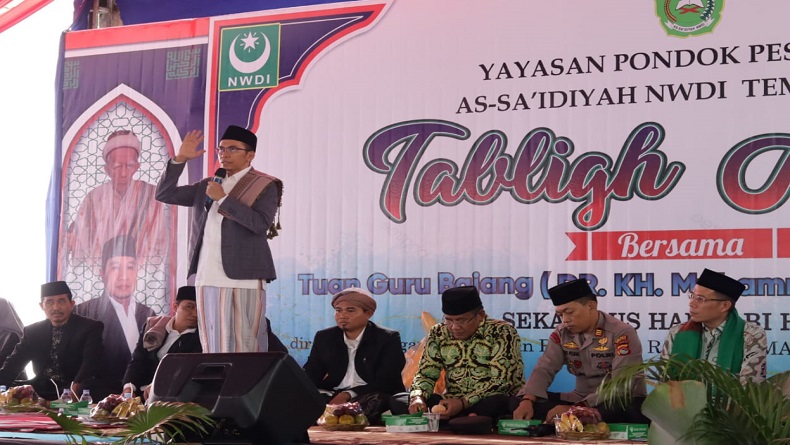 Hadiri Halal Bihalal di Ponpes As Sa'idiyah NWDI, TGB Zainul Majdi Dapat Sambutan Hangat