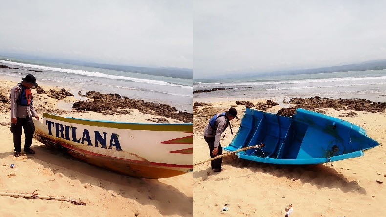 Perahu Terbelah Dihantam Ombak di Pameungpeuk Garut, 1 Nelayan Hilang