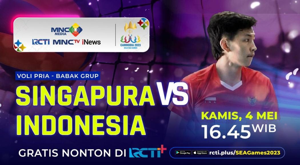Link Live Streaming Timnas Voli Putra Indonesia Vs Singapura di SEA Games 2023 Sore Ini