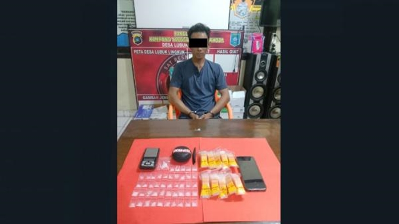 Edarkan Narkoba, Pemuda di Bangka Tengah Ditangkap di Pondok Kebun